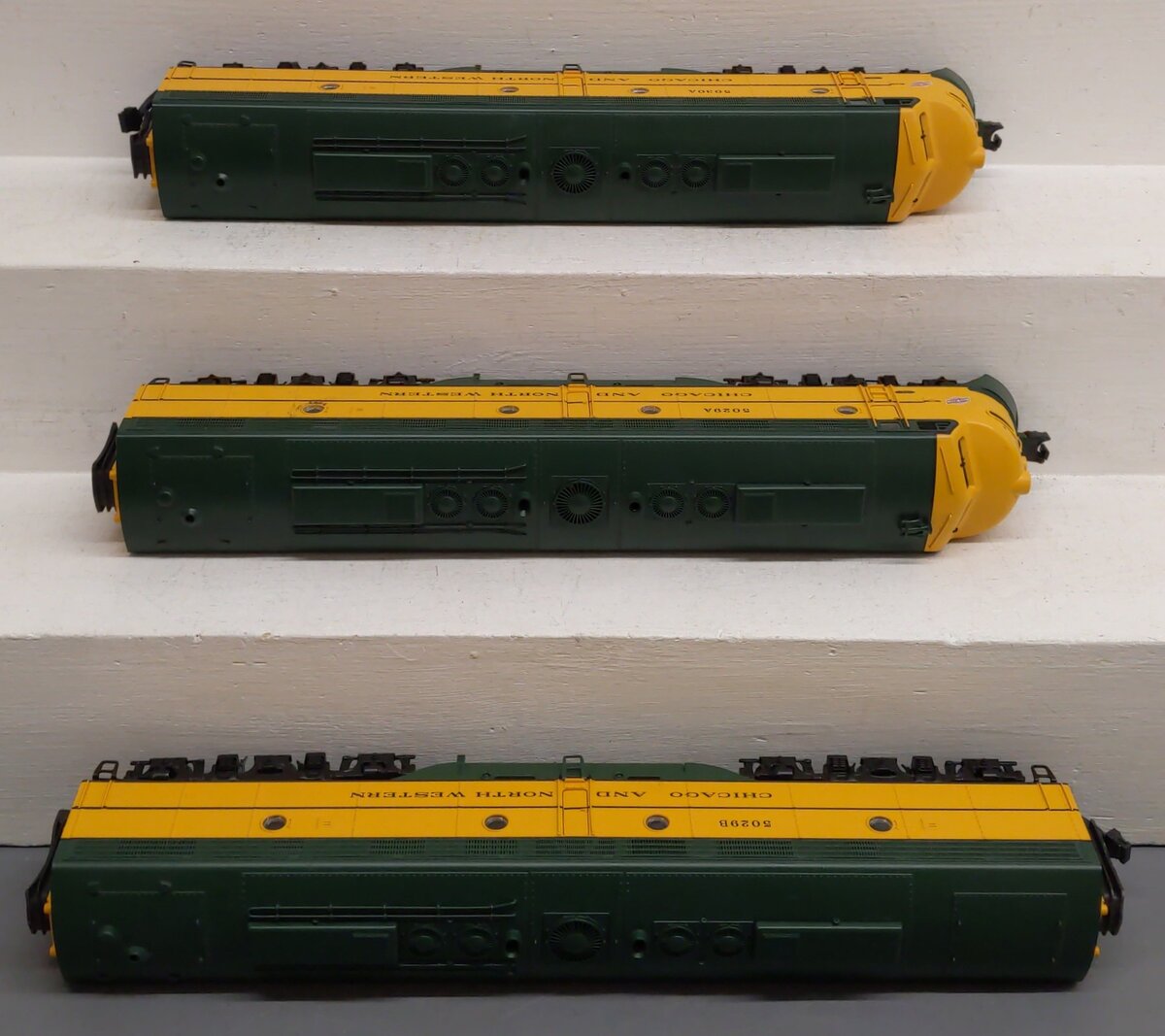MTH 20-2237-1 O C&NW E-8 ABA Diesel Engine Set w/PS2 #5029A/5029B/5030A EX/Box