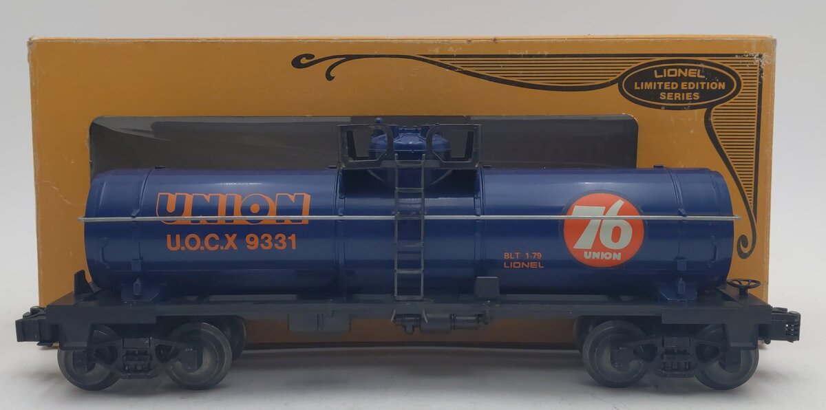Lionel 6-9331 O Gauge Union 76 Single Dome Tank Car EX/Box