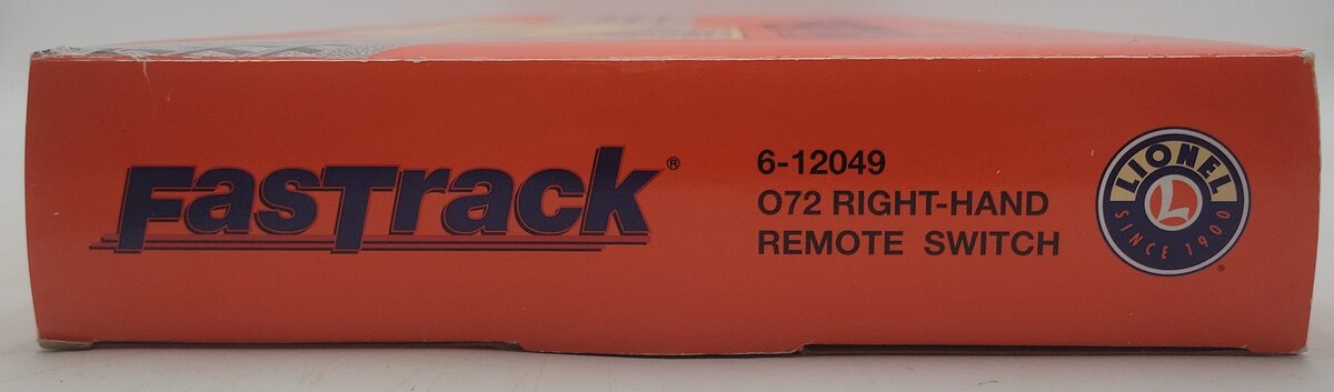 Lionel 6-12049 O72 Right Hand Remote-Control FasTrack Switch Turnout EX/Box