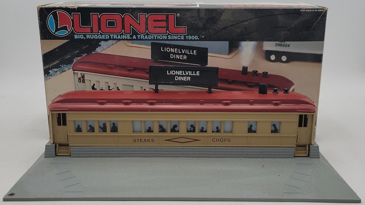 Lionel 6-12722 O Gauge Illuminated Roadside Diner w/Smoke Stack EX/Box