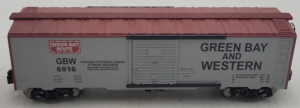 Menards 279-2635 O Green Bay & Western Boxcar #6916 LN