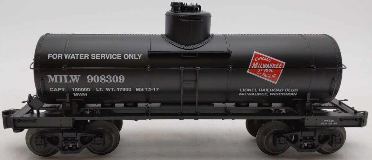 Lionel 6-52228 O Gauge LRRC 2000 CMStP&P Water Service Only Tank Car #908309 EX/Box