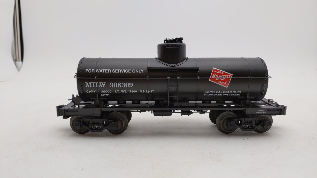 Lionel 6-52228 O Gauge LRRC 2000 CMStP&P Water Service Only Tank Car #908309 EX/Box