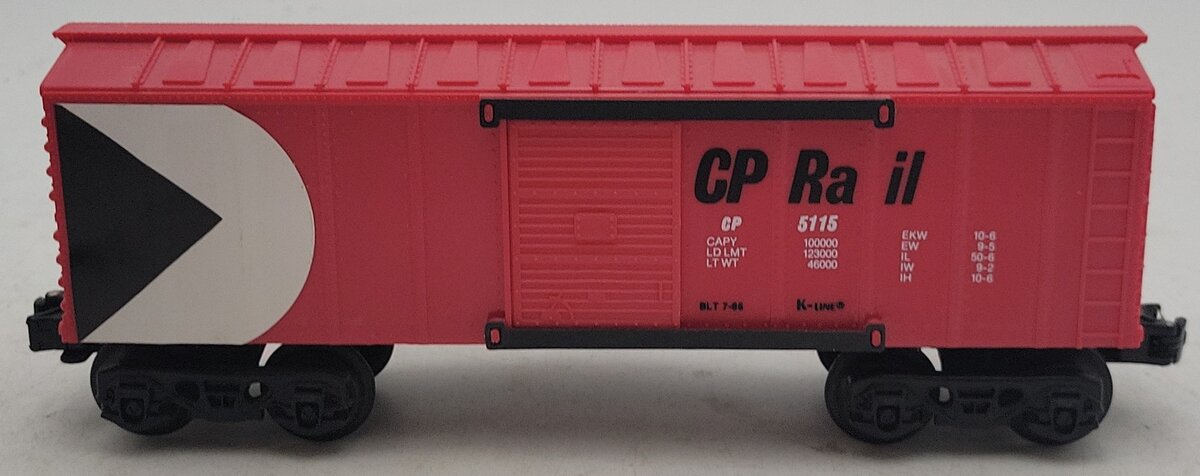 K-Line K-5115 O Gauge Canadian Pacific Rail Red Boxcar #5115 EX/Box