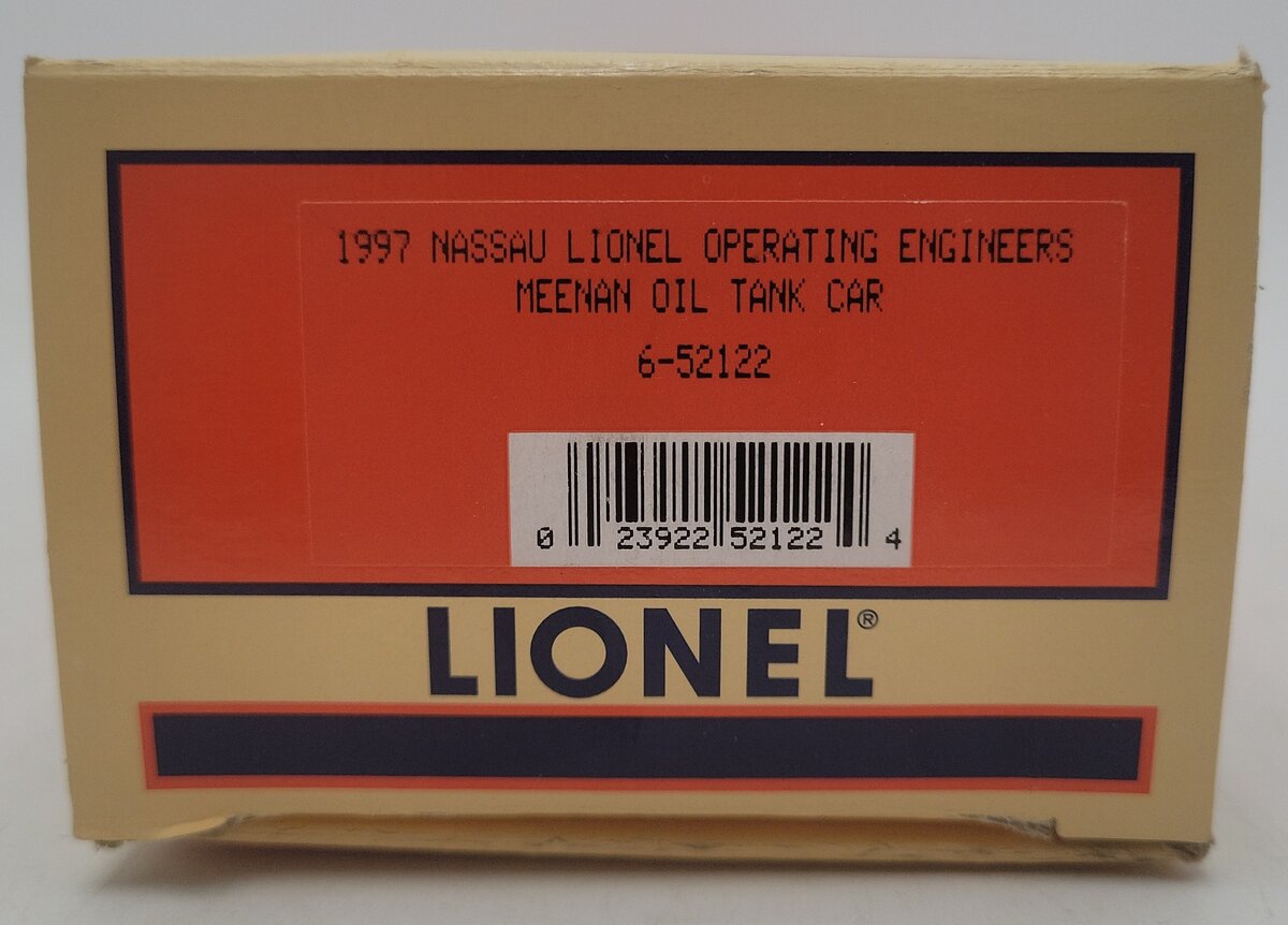 Lionel 6-52122 O Gauge NLOE Meenan Oil Single Dome Tank Car #8397 EX/Box