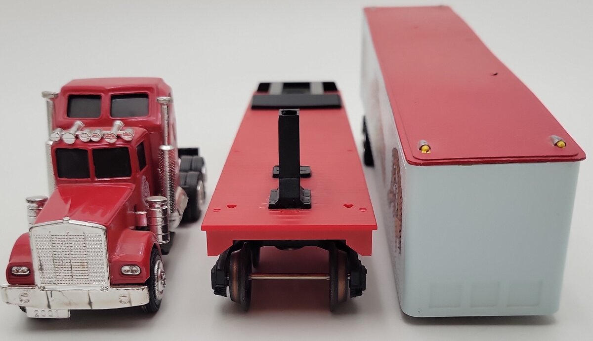 K-Line K81024 O RB&BB Tractor Trailer Flatcar Set VG/Box