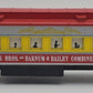 K-Line K83-0094 O Ringling Bros. 18" Heavyweight Performers Car #94 EX/Box
