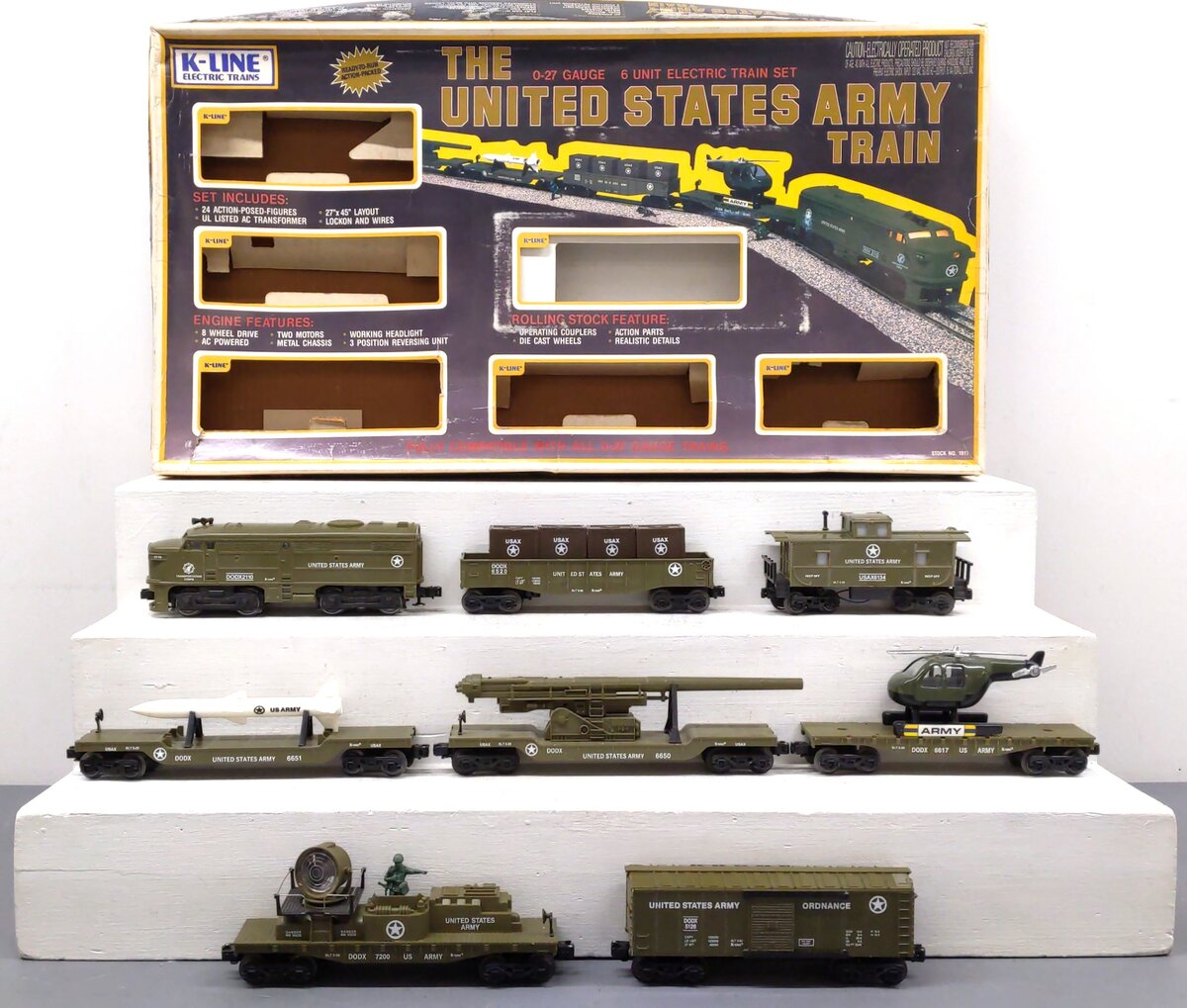 K-Line K1911 O Gauge The United States Army Diesel Train Set EX/Box