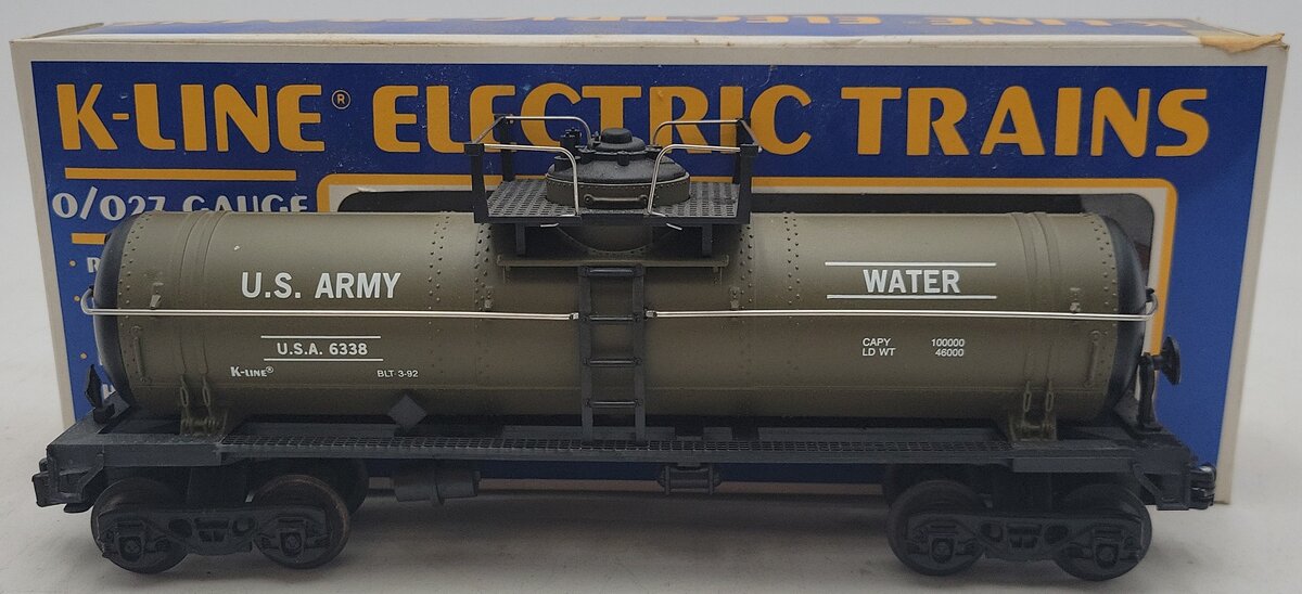 K-Line K6338 Army Water Tank Car LN/Box