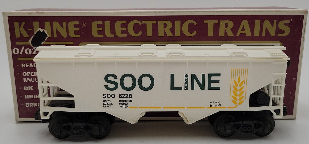 K-Line K-6228 O Gauge Soo Line Covered Hopper EX/Box