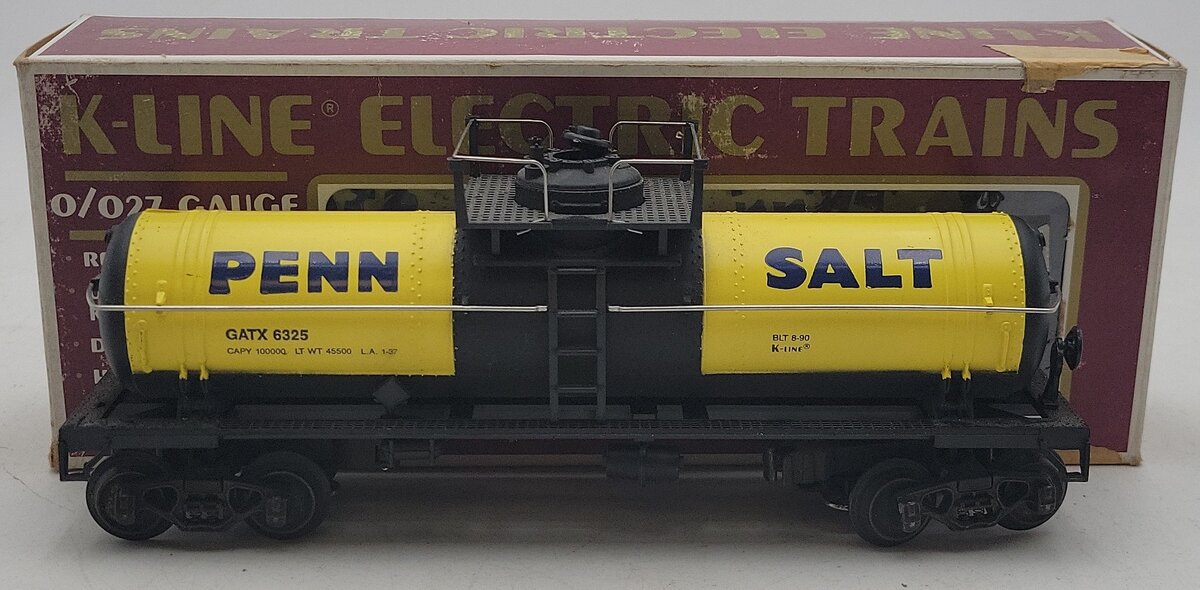 K-Line K6325 O Penn Salt Classic Single Dome Tank Car EX/Box
