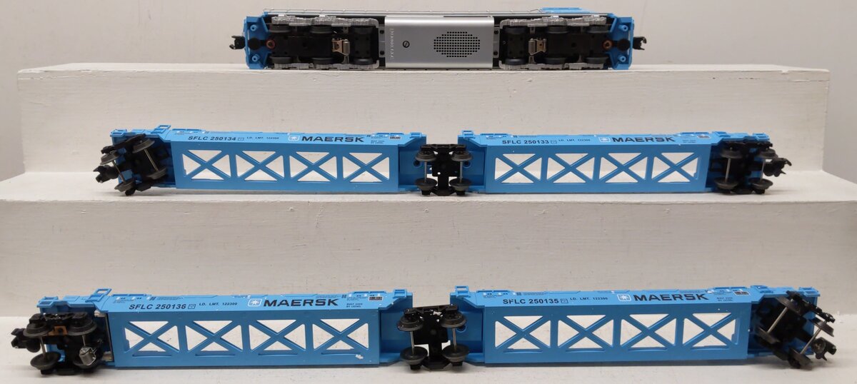 Lionel 6-21950 O Gauge Maersk SD-70 Diesel Maxi-Stack Set EX/Box