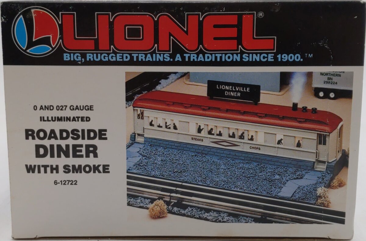 Lionel 6-12722 O Gauge Illuminated Roadside Diner w/Smoke Stack NIB