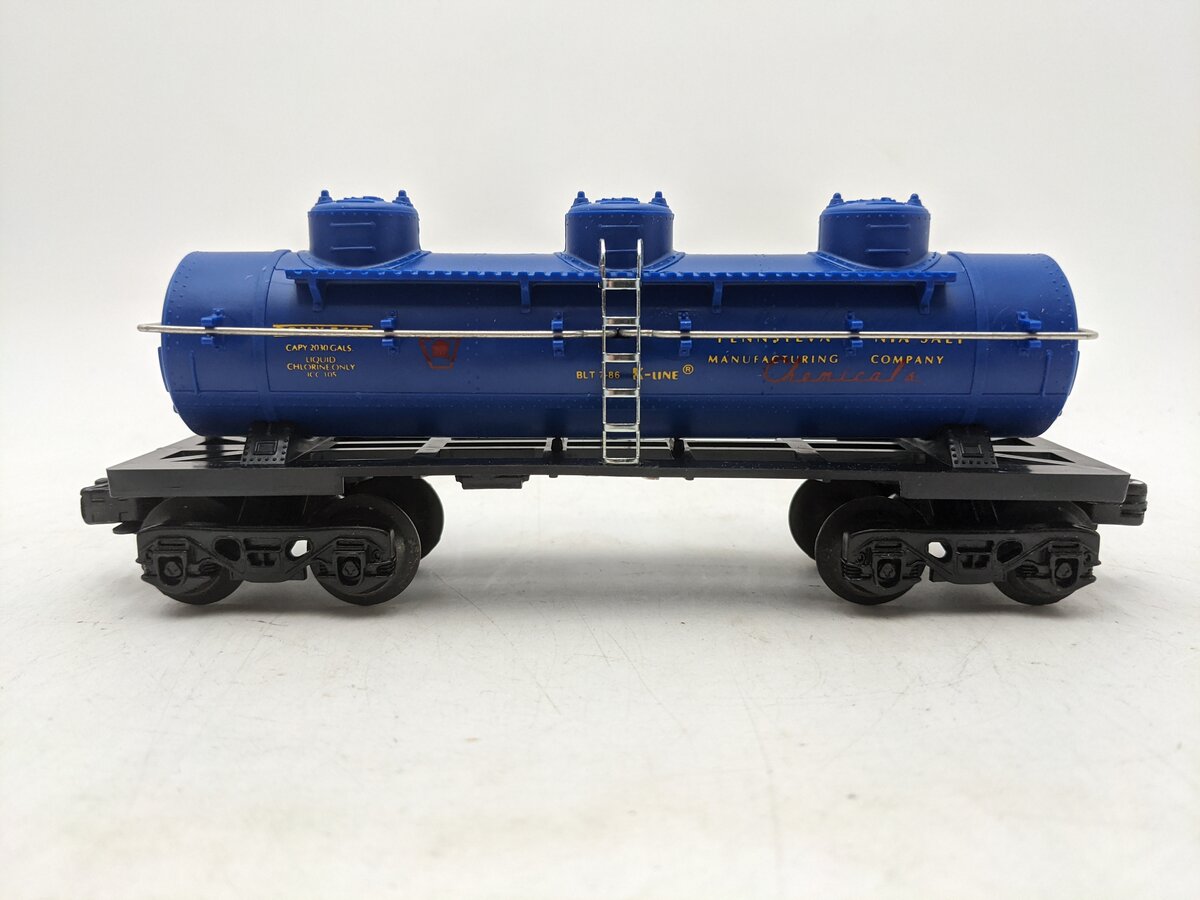 K-Line K5412 O Gauge Pennsylvania Salt Co. Triple Dome Tank Car EX/Box