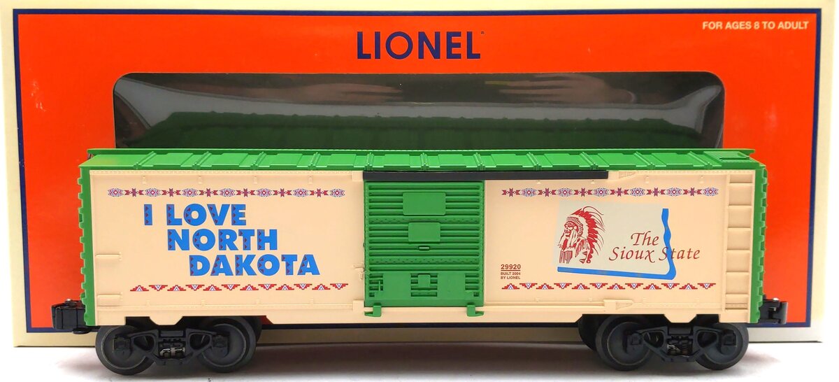 Lionel 6-29920 I Love North Dakota Boxcar LN/Box
