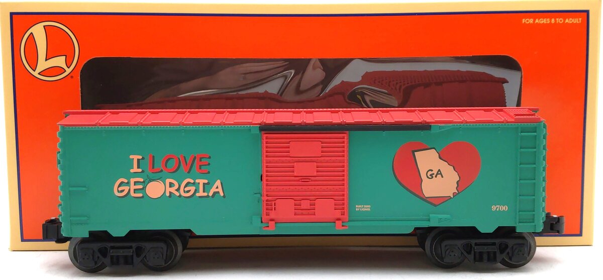 Lionel 6-19985 O Gauge I Love Georgia Boxcar #9700 LN/Box