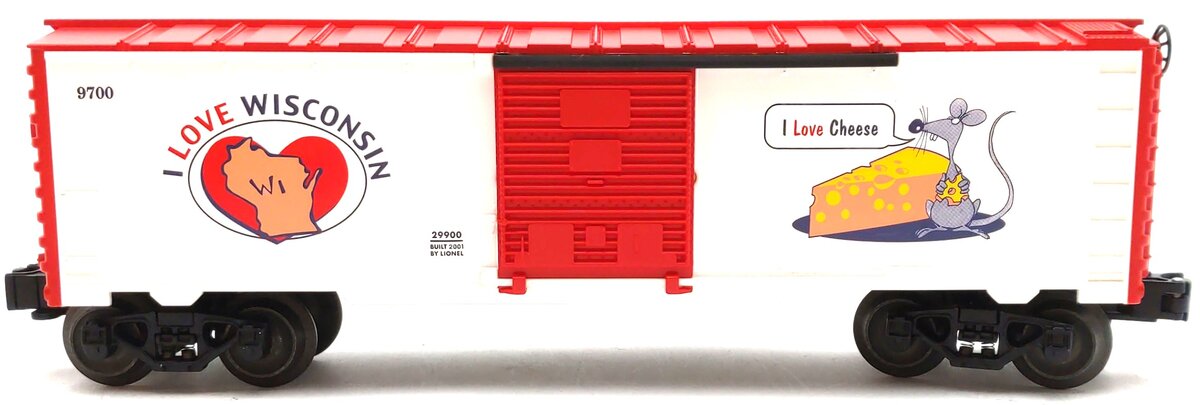 Lionel 6-29900 O Gauge "I Love Wisconsin" Boxcar #9700 LN/Box