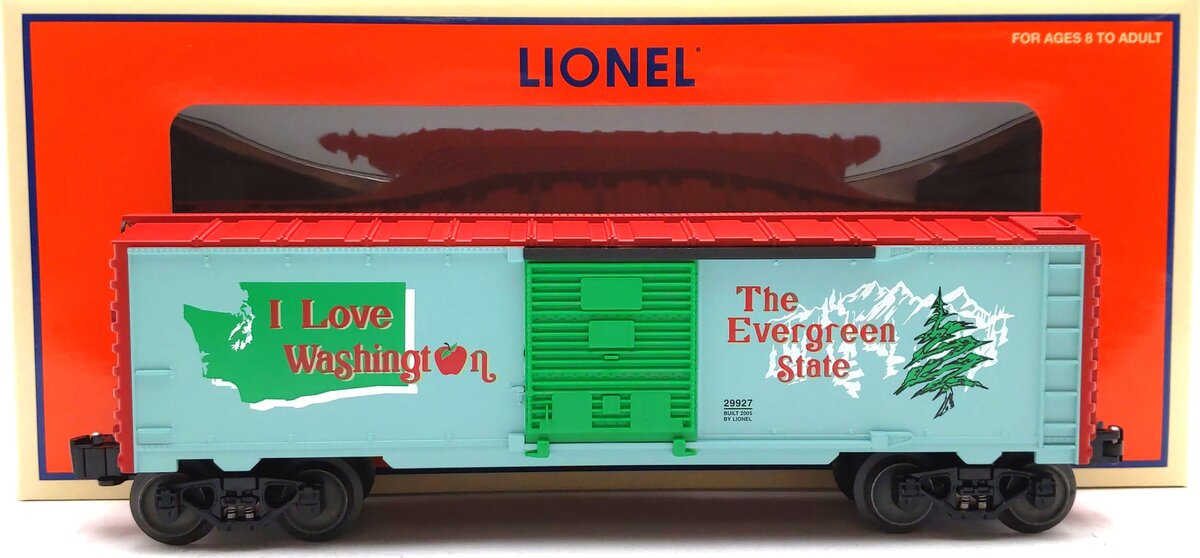 Lionel 6-29927 O Gauge I Love Washington Boxcar LN/Box