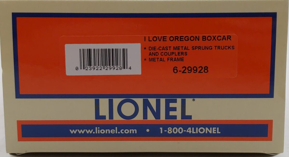 Lionel 6-29928 I Love Oregon Boxcar LN/Box