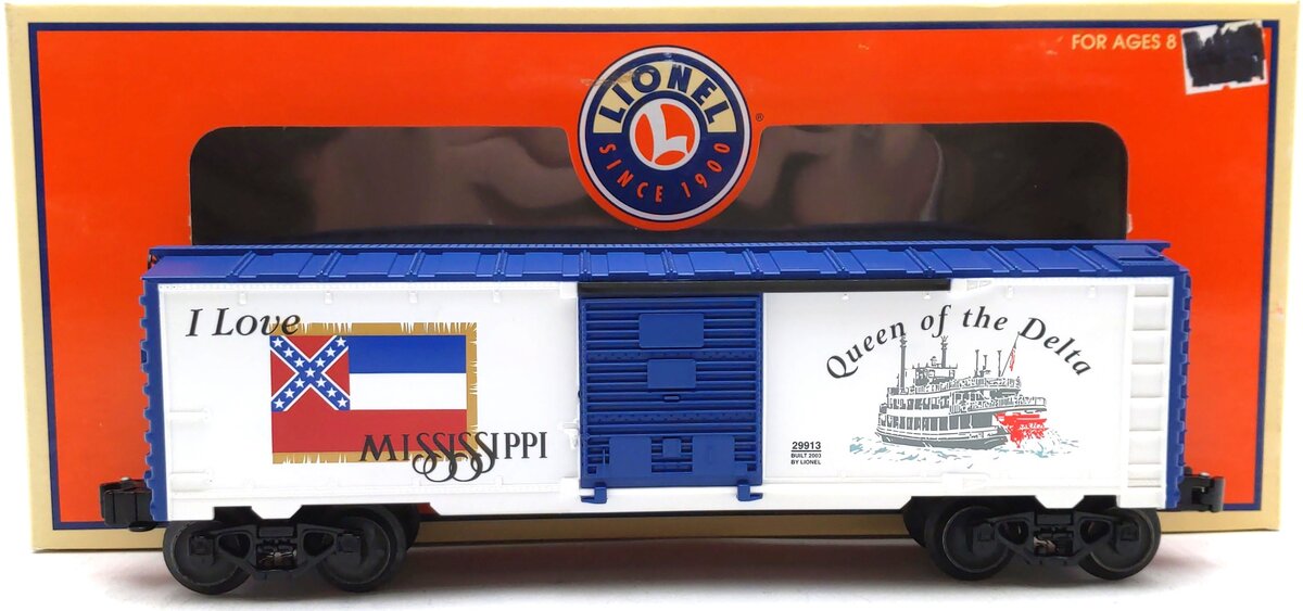 Lionel 6-29913 O Gauge I Love Mississippi Boxcar LN/Box
