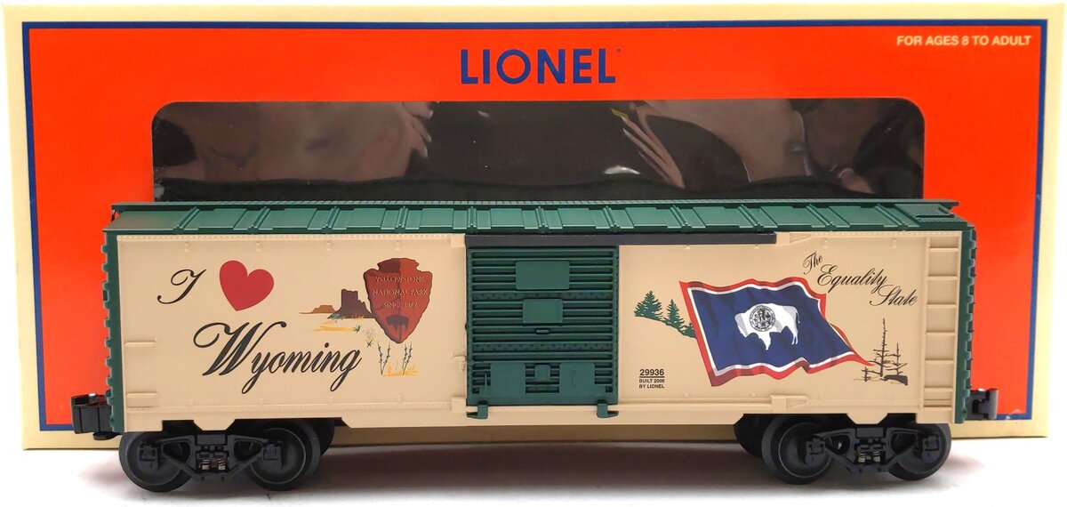 Lionel 6-29936 O Gauge I Love Wyoming Boxcar NIB