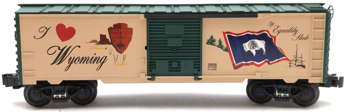 Lionel 6-29936 O Gauge I Love Wyoming Boxcar NIB