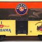 Lionel 6-29912 O Gauge I Love Alabama Boxcar LN/Box