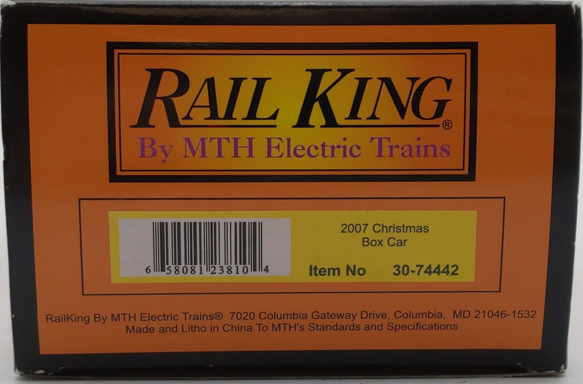 MTH 30-74442 O Gauge 2007 Christmas Boxcar LN/Box