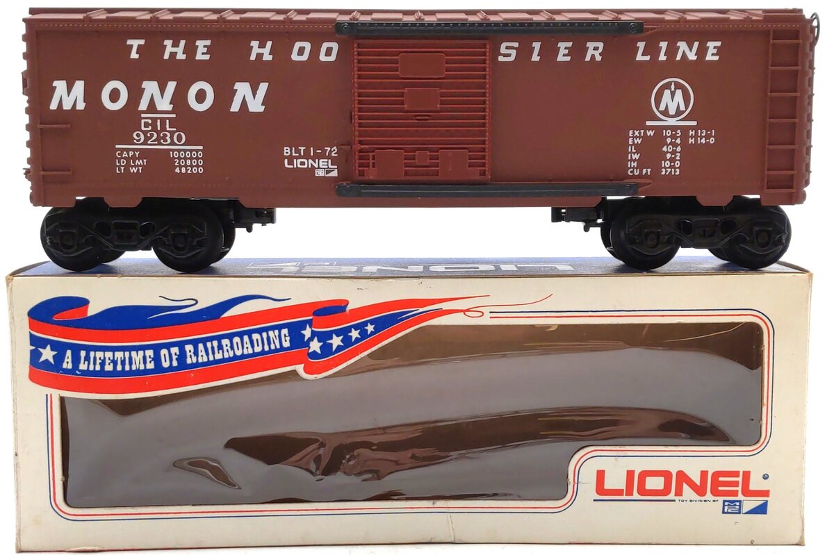 Lionel 6-9230 O Gauge Monon "The Hoosier Line" Boxcar VG/Box