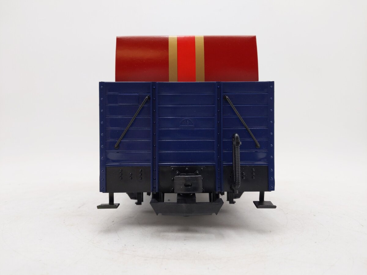 LGB 42210 G Scale The Christmas Train Blue Gondola w/Red Gift Box Load EX/Box