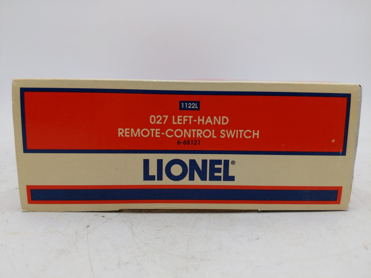 Lionel 6-65121 O 1122L 27" Left Hand Remote Control Switch Turnout EX/Box
