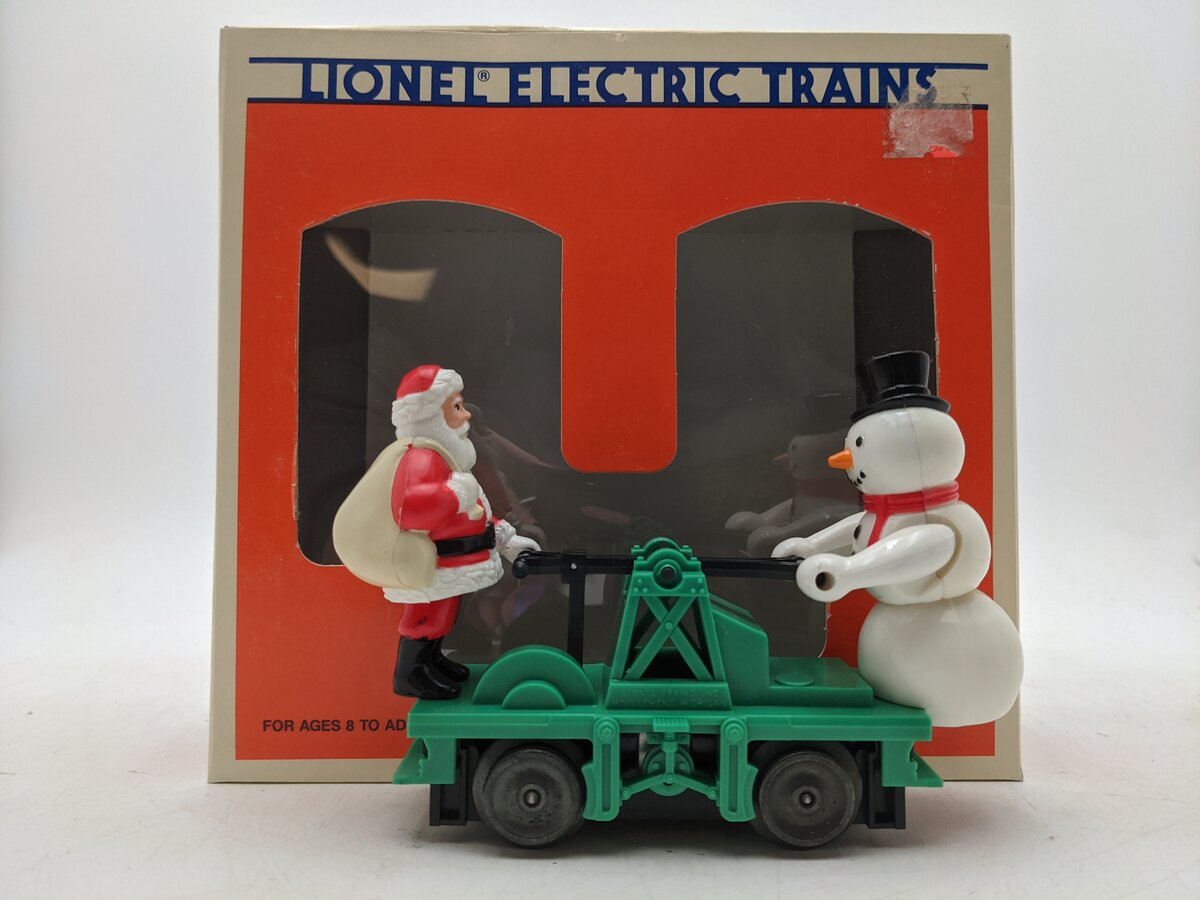 Lionel 6-18422 O Gauge Christmas Santa & Snowman Handcar EX/Box