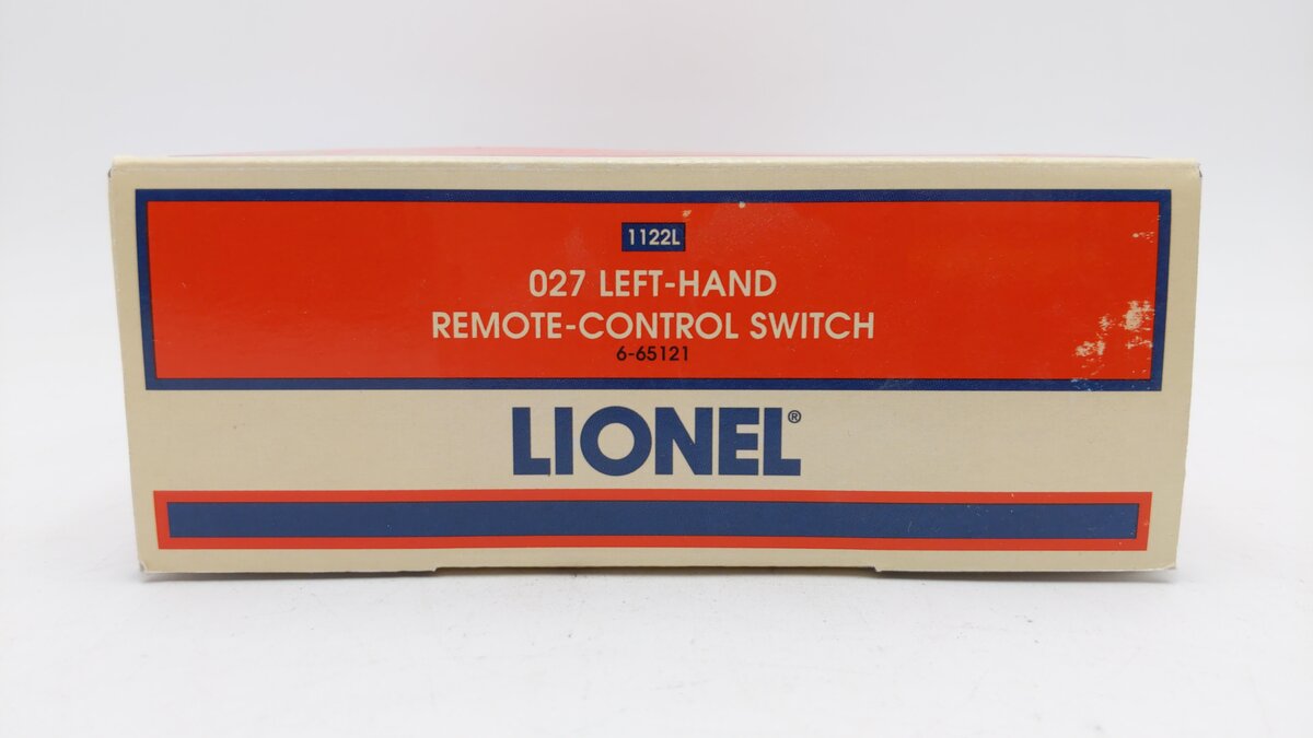 Lionel 6-65121 O 1122L 27" Left Hand Remote Control Switch Turnout LN/Box