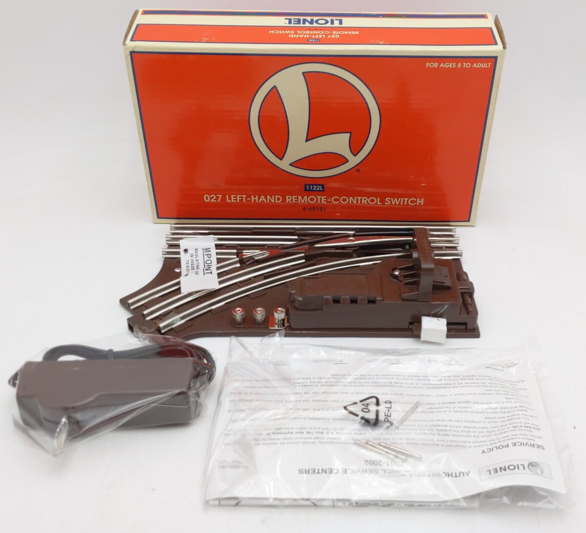 Lionel 6-65121 O 1122L 27" Left Hand Remote Control Switch Turnout LN/Box