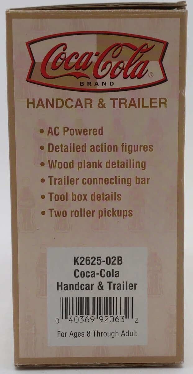 K-Line K2625-02B O Gauge Coca-Cola Polar Bears Handcar EX/Box