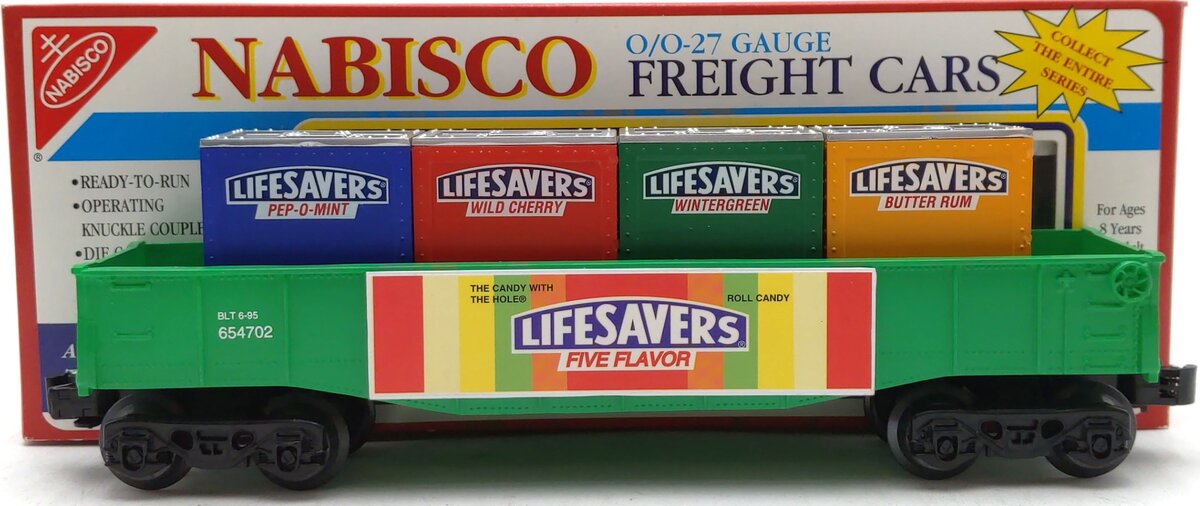 K-Line K654702 O Gauge Nabisco Lifesavers Gondola LN/Box