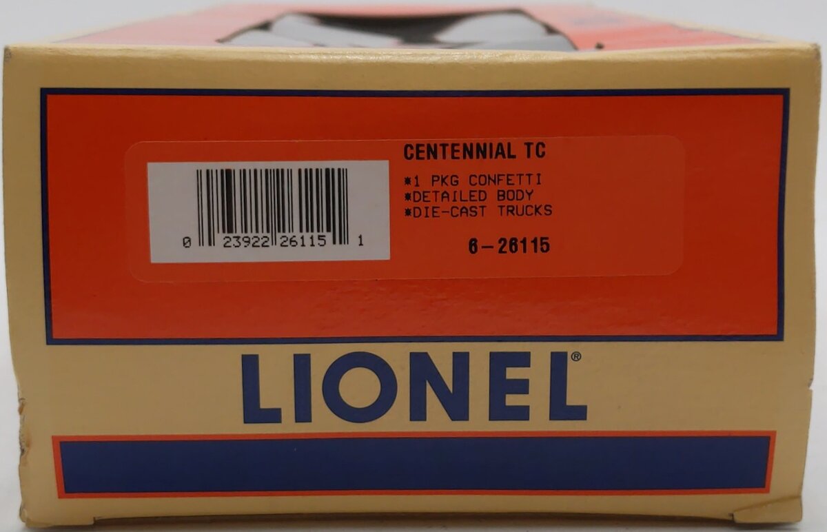 Lionel 6-26115 O Gauge Lionel Celebrate Single Dome Tank Car LN/Box