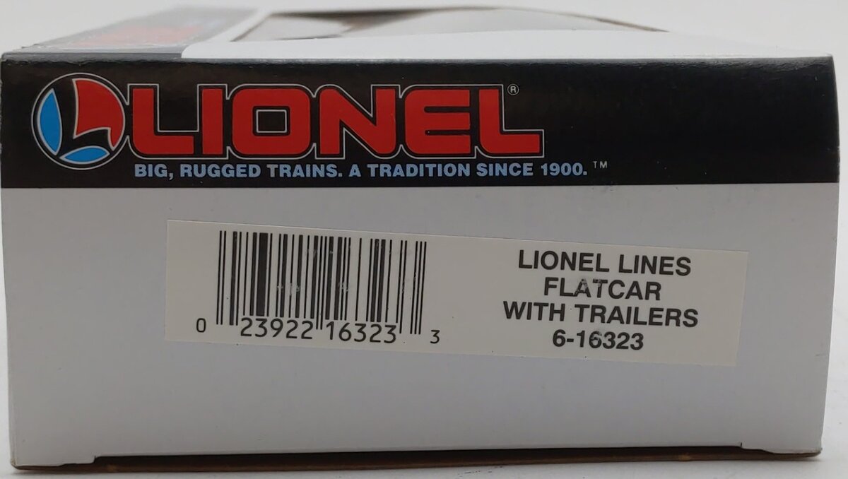 Lionel 6-16323 O Gauge Lionel Lines Flatcar w/ Trailers LN/Box