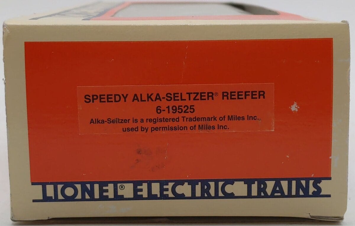 Lionel 6-19525 O Gauge Speedy Alka-Seltzer Billboard Reefer EX/Box