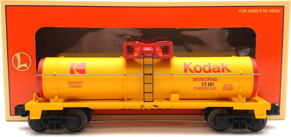 Lionel 6-16188 O Gauge Kodak Single Dome Tank Car #6315 LN/Box