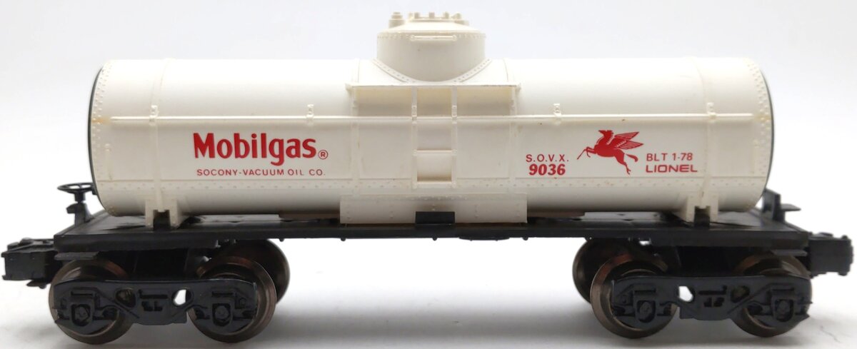 Lionel 6-9036 O Gauge Mobilgas Single Dome Tank Car #9036 EX/Box