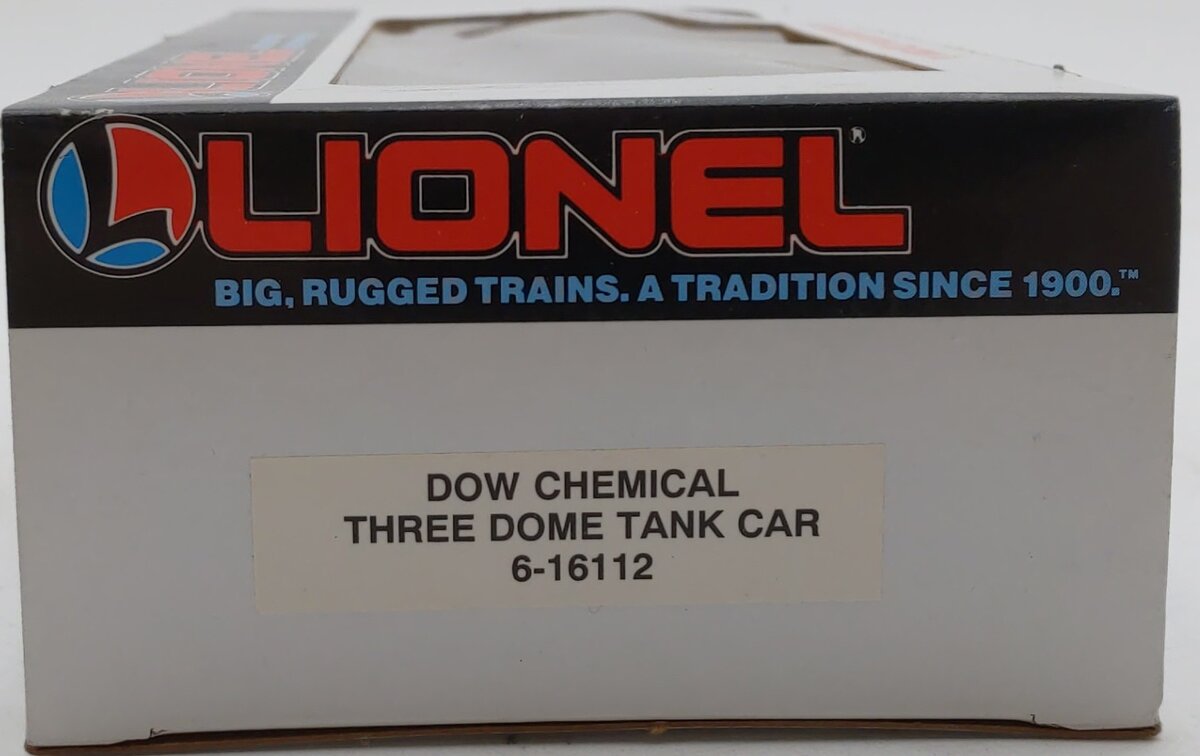 Lionel 6-16112 O Gauge Dow Chemical 3-Dome Tank Car LN/Box