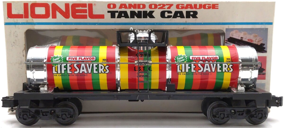 Lionel 6-9278 O Gauge Lifesavers Chrome Plated Single Dome Tank Car EX/Box