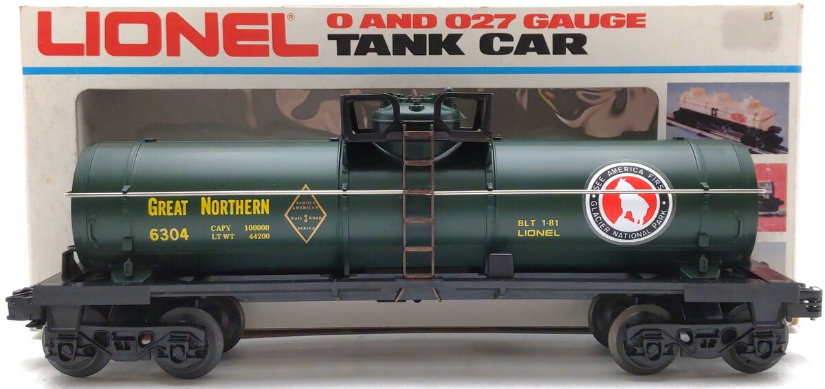 Lionel 6-6304 O Famous American Railroad Great Northern Single Dome Tank Car EX/Box