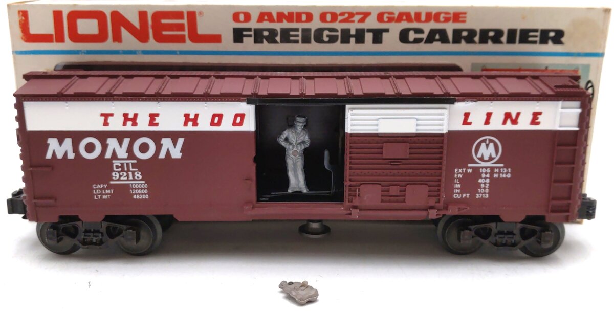 Lionel 6-9218 O Gauge Monon Mail Operating Boxcar EX/Box