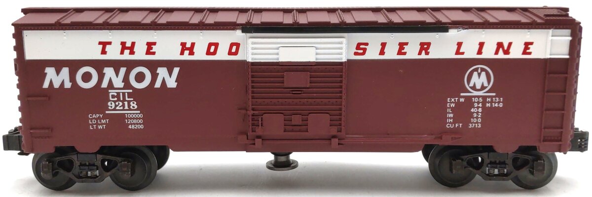 Lionel 6-9218 O Gauge Monon Mail Operating Boxcar EX/Box