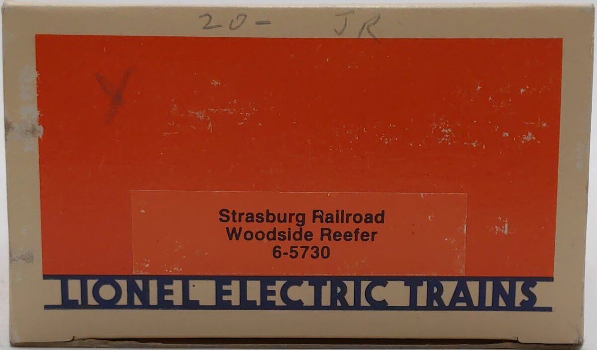Lionel 6-5730 O Gauge Strasburg Railroad Woodside Reefer Car LN/Box
