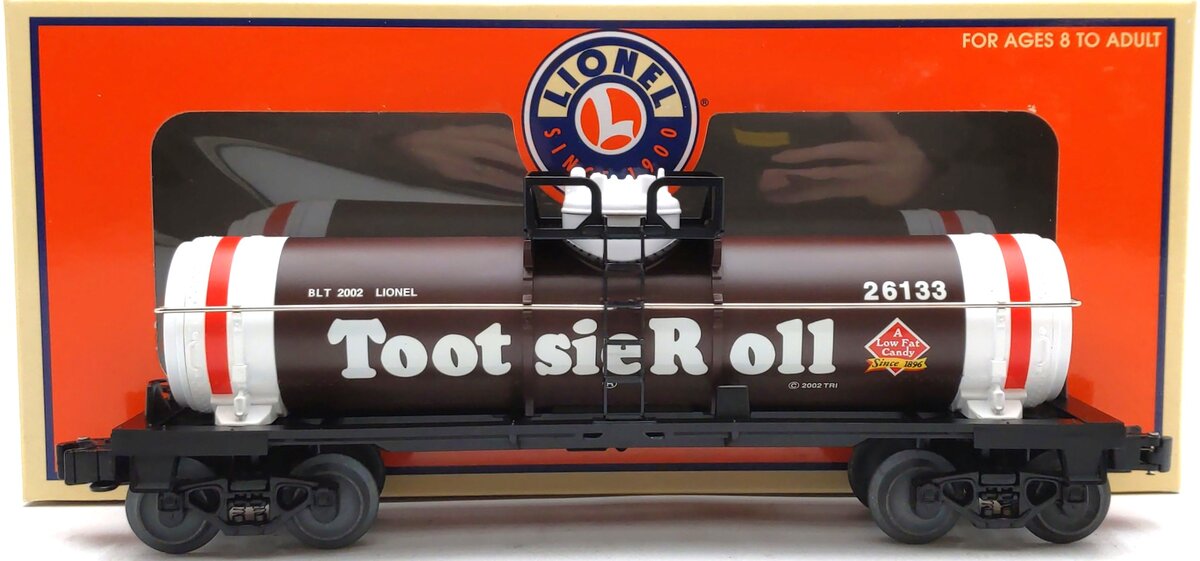 Lionel 6-26133 O Gauge Tootsie Roll Single Dome Tank Car LN/Box