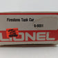 Lionel 6-9051 O Gauge Firestone Single Dome Tank Car EX/Box