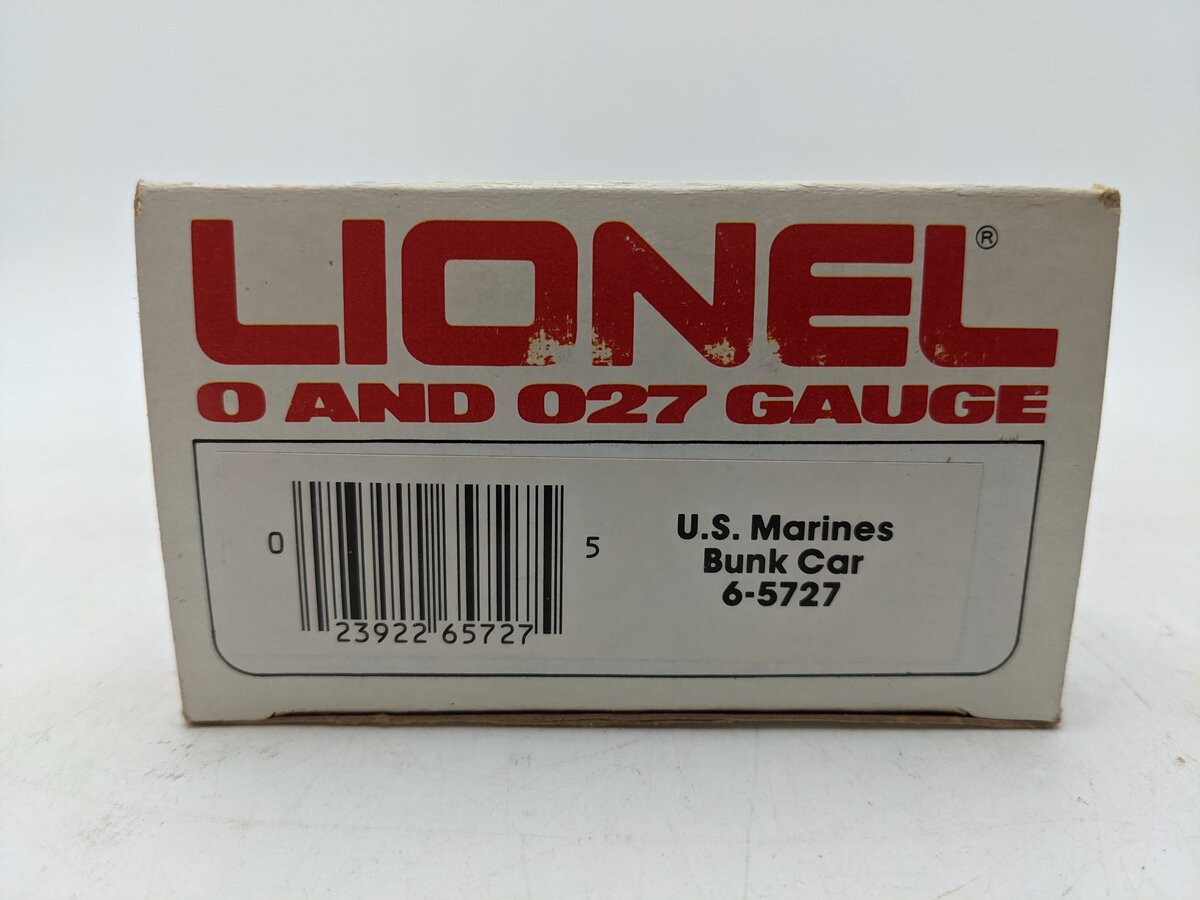 Lionel 6-5727 O Gauge US Marines Bunk Car-Unlettered LN/Box